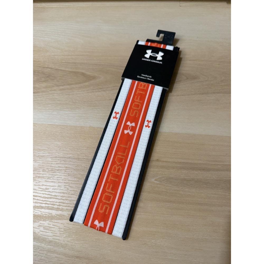 Under Armour Women's Softball Headbands White/Red OSFM New In Package